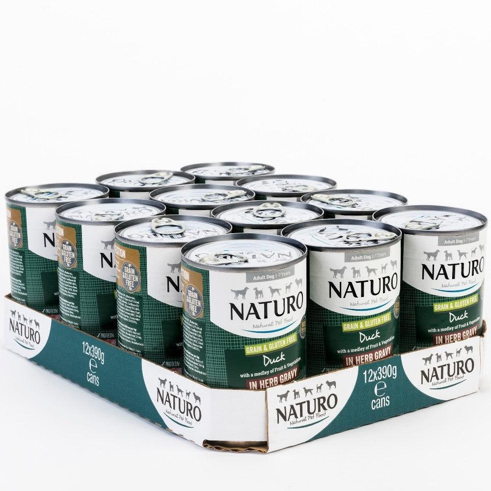 Naturo Adult Grain & Gluten Free Duck in Herb Gravy Tins 12 x 390g