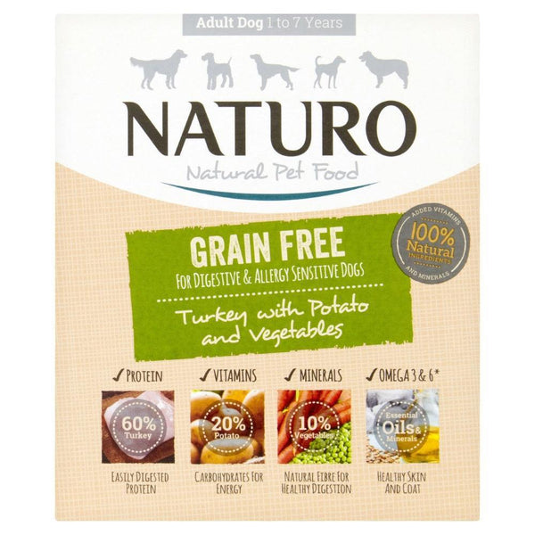 Naturo Adult Grain Free Turkey with Potato & Veg Tray 400g