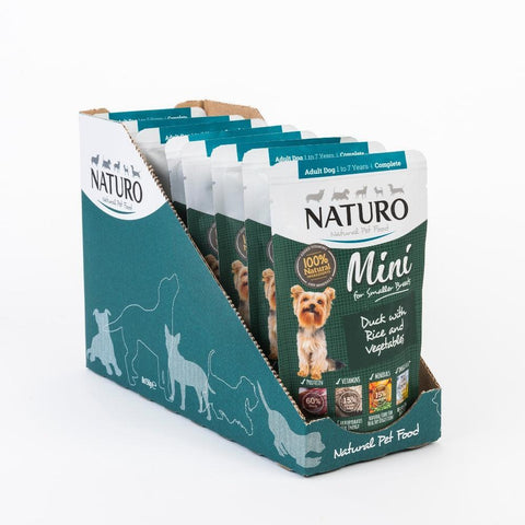 Naturo Adult Mini Duck with Rice & Veg Pouches 8 x 150g