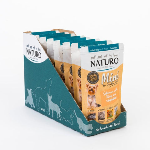 Naturo Adult Mini Salmon with Rice & Veg Pouches 8 x 150g