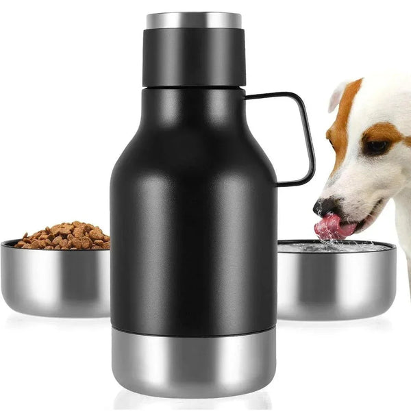 Portable Water Bottle with Bowl