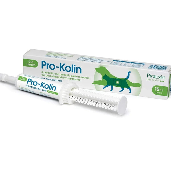 Protexin - Pro-Kolin for dogs and cats - Probiotic paste to support the gut 15ml + Syringe