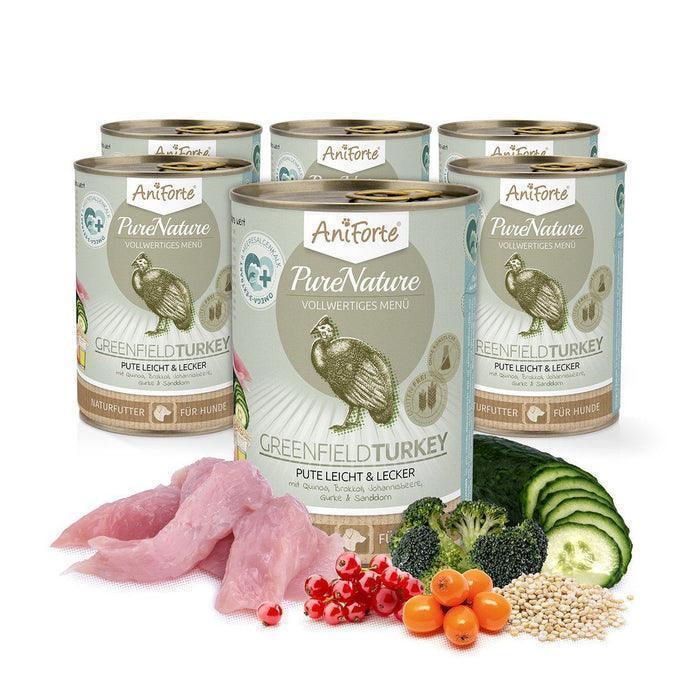 PureNature GreenField Turkey - Wet Food for Dogs - 6 x 800g