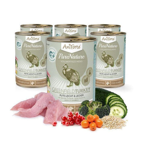 PureNature GreenField Turkey - Wet Food for Dogs - 6 x 800g