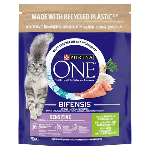 Purina One Adult Sensitive Cat Turkey & Rice 4 x 750g