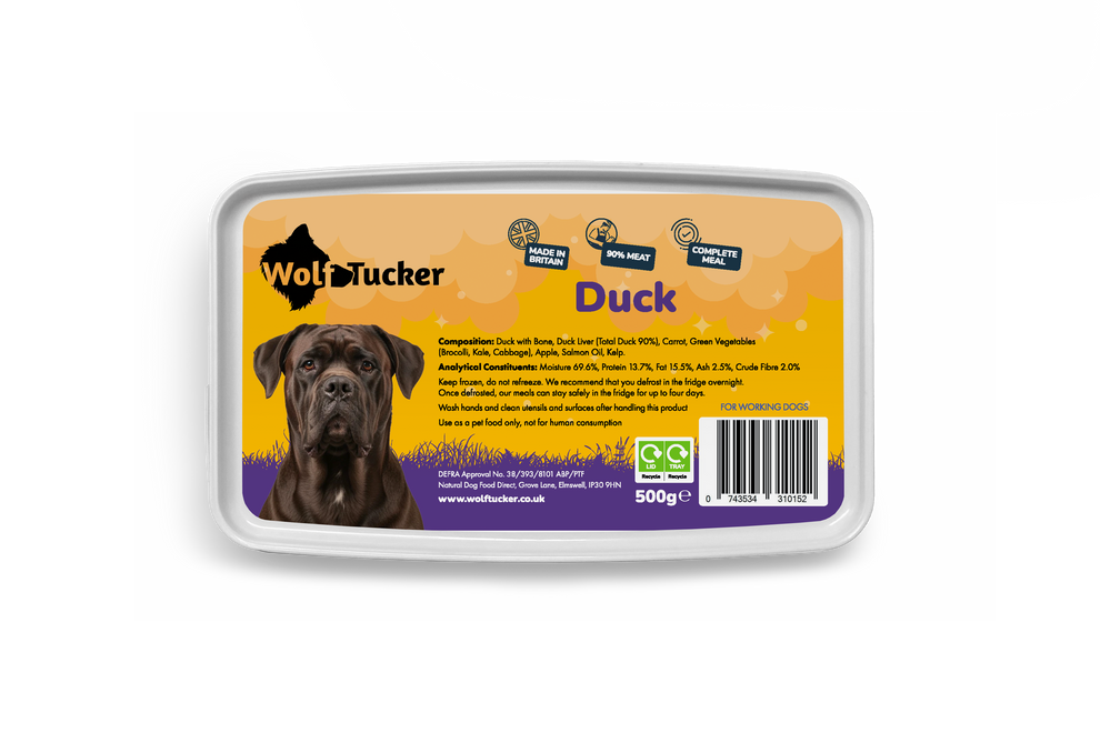 Wolf Tucker Working Dog Duck Meal 500g