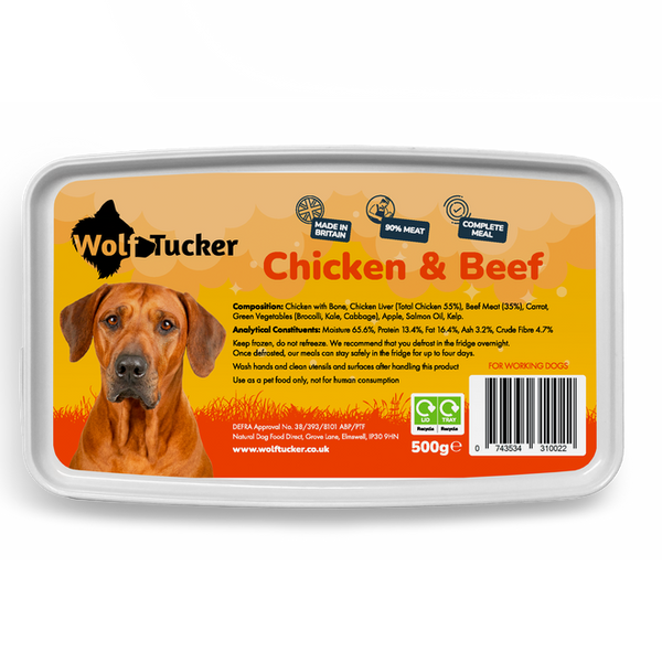 Wolf Tucker Working Dog Chicken & Beef Meal 500g