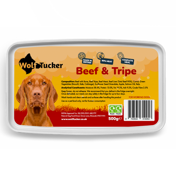 Wolf Tucker Working Dog Beef & Tripe Meal 500g