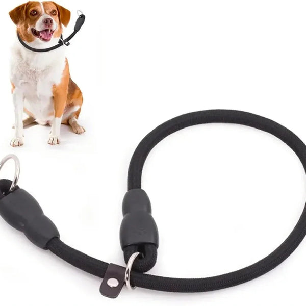 P-Collar No Pull Dog Training Slip - Round Nylon Rope for Small Medium Dogs