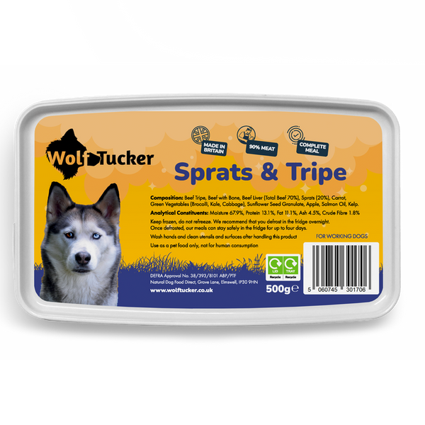 Wolf Tucker Working Dog Sprats & Tripe Meal 500g