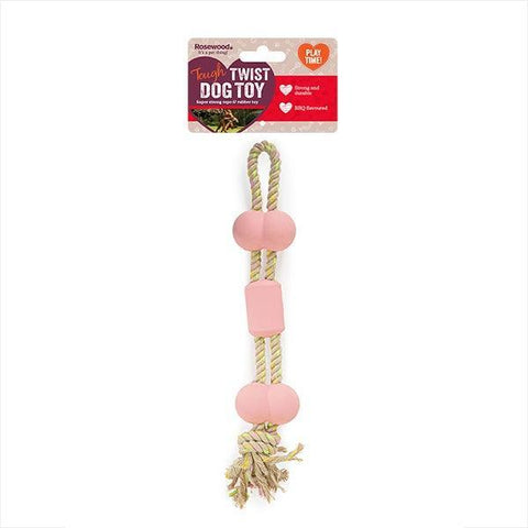 Rosewood BBQ Rubber & Rope Bone x4