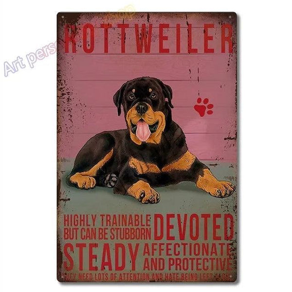 Rottweiler Tin Sign