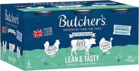 Butcher's Lean & Tasty Low Fat Dog Food Cans – 18 x 390g