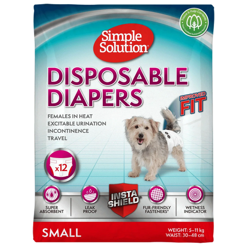 Simple Solution Bitch Disposable Diapers x 12 - Small