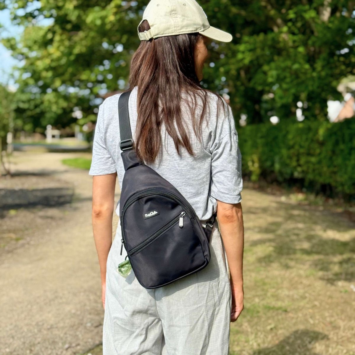 Dog Walking Sling Backpack - Black