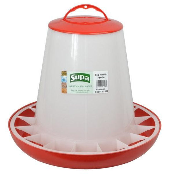 Supa Red & White Poultry Feeder 6kg x3