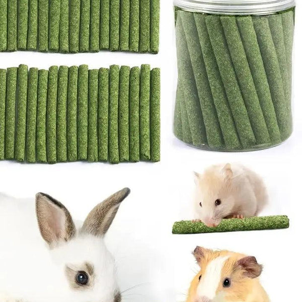Timothy Hay Sticks 38PCS - Natural Timothy Grass Molar Teeth Stick Chew Toys for Bunnies, Chinchillas, Guinea Pigs, Hamsters