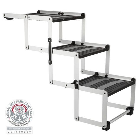 TRIXIE 3-step folding steps, aluminium/plastic/TPR