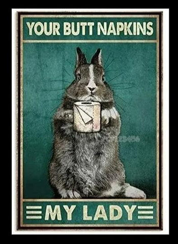 Various Rabbit Tin Sign