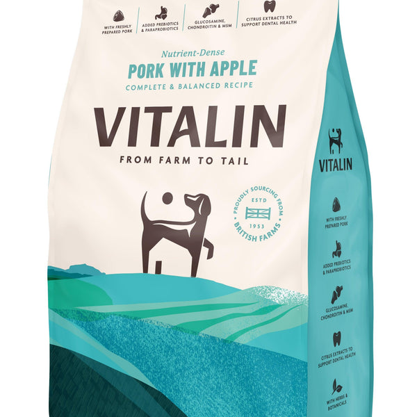 Vitalin Adult Pork Apple 12kg