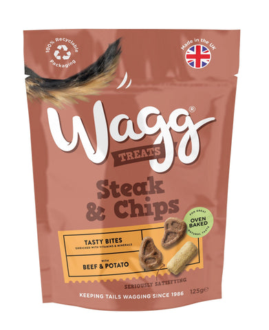 Wagg Steak & Chips Tasty Bites 125g