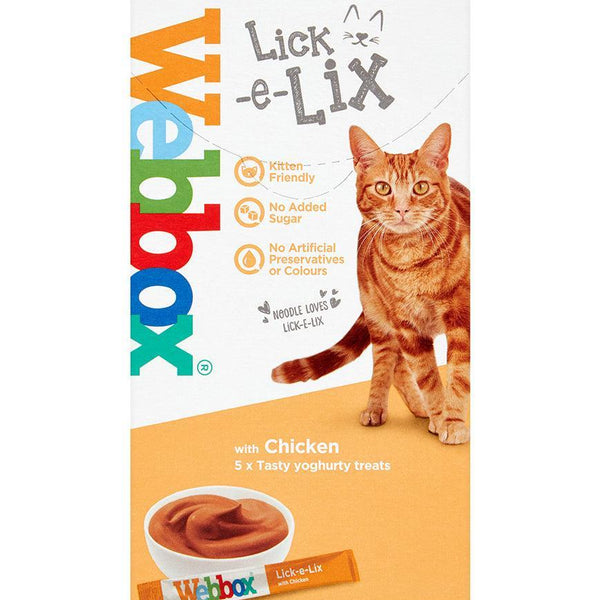 Webbox Lick e Lix Yoghurt Chicken Cat Treat 50 x 15g