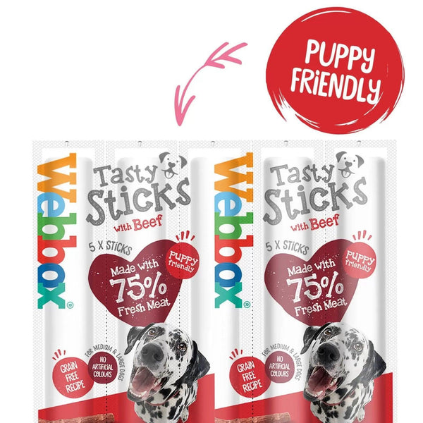 Webbox Tasty Sticks Beef Large 5Pk