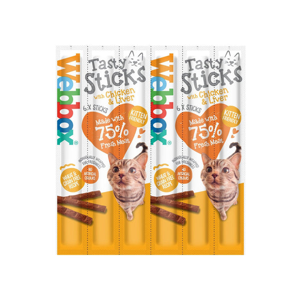 Webbox Tasty Sticks Cat Chicken & Liver 12 x 6