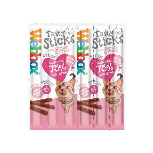 Webbox Tasty Sticks Cat Salmon & Trout 12 x 6