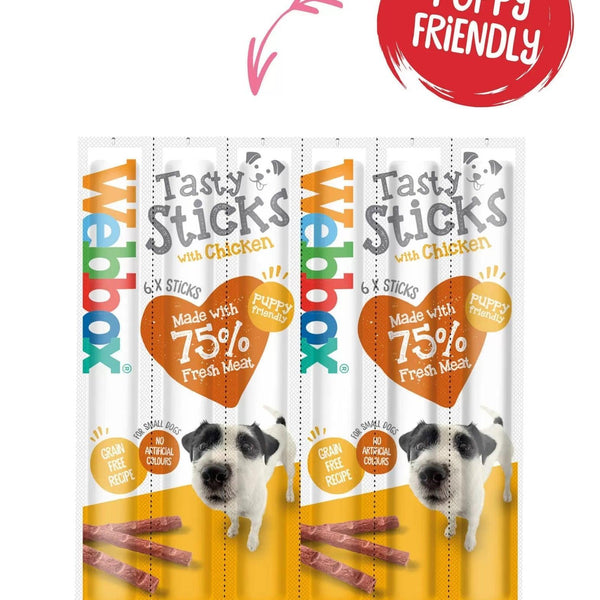 Webbox Tasty Sticks Chicken Small  6 Sticks