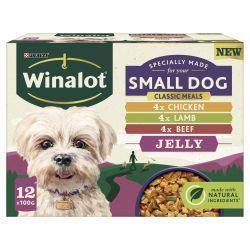 Winalot Small Dog Food Pouch Mixed in Jelly 12 Pack, 100g