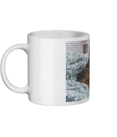 Cat Sleeping In Bed Mug