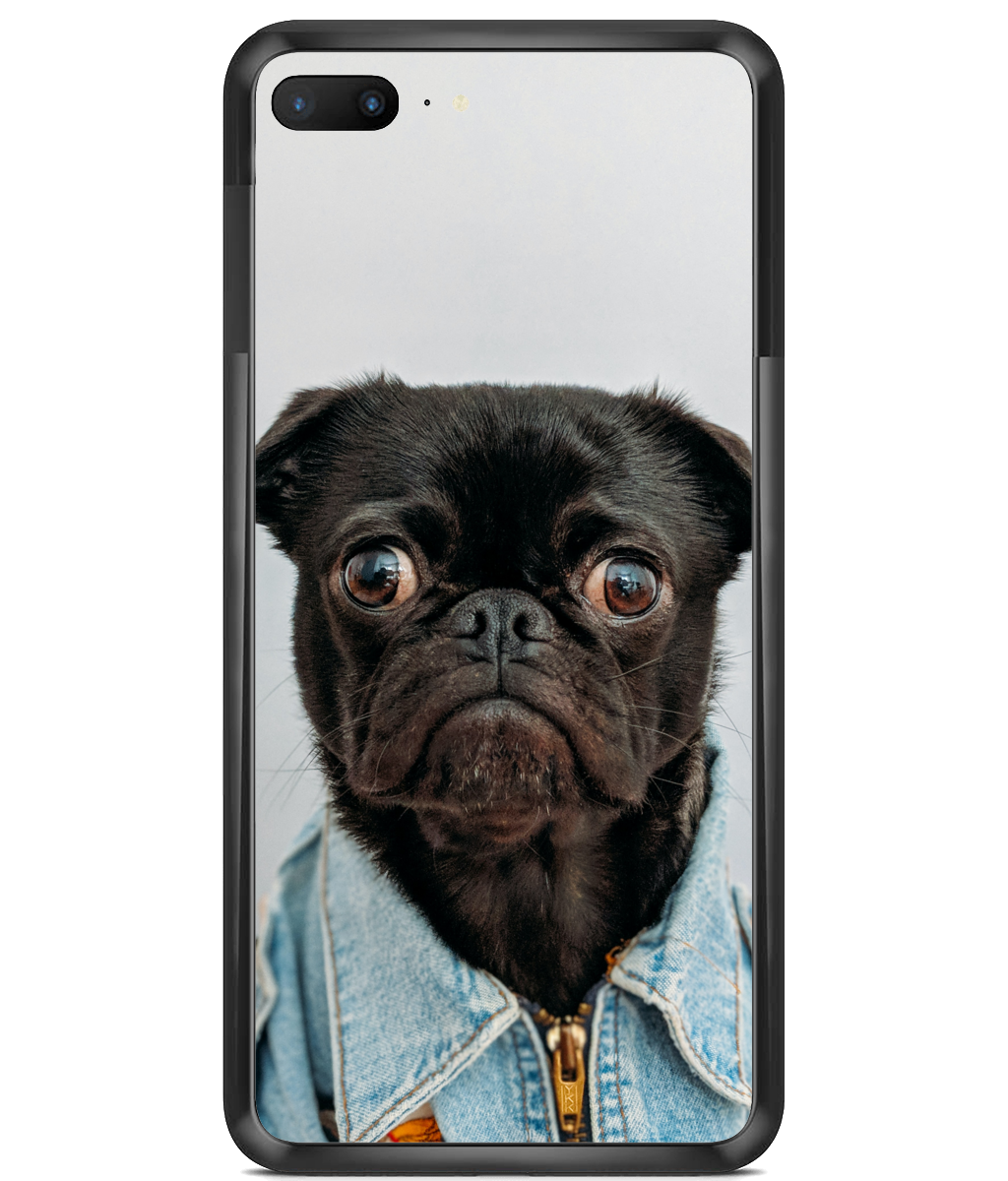 Dog Wearing Denim Jacket Phone Case