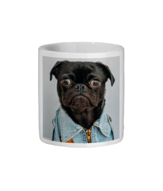 Dog Wearing Denim Jacket Mug